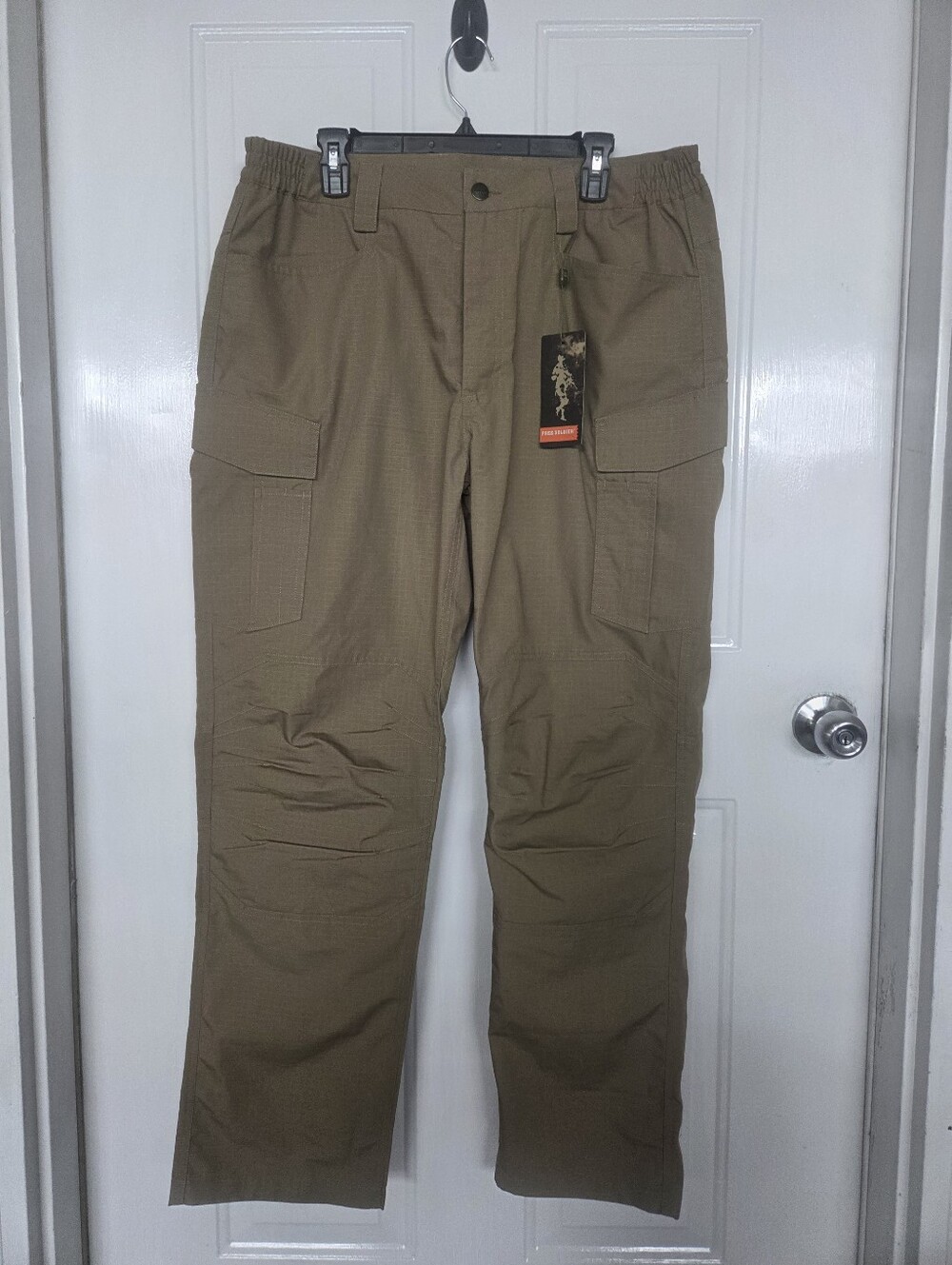 Free Soldier Men's Cargo Pants - Brown Tan Utility Style 36x32 nwt
